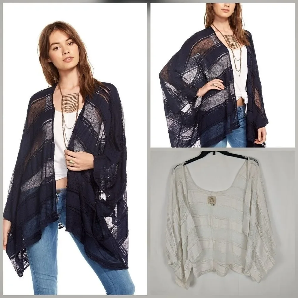 Chaser Classic Kimono In Lace White Women's Size X